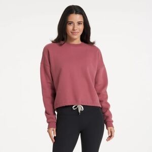 Vuori Sweatshirt Womens Large Rosewood Restore Crewneck Athleisure Loungewear